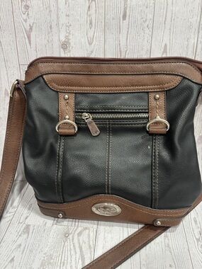 b.o.c. Black and Brown Two-Tone Crossbody Bag